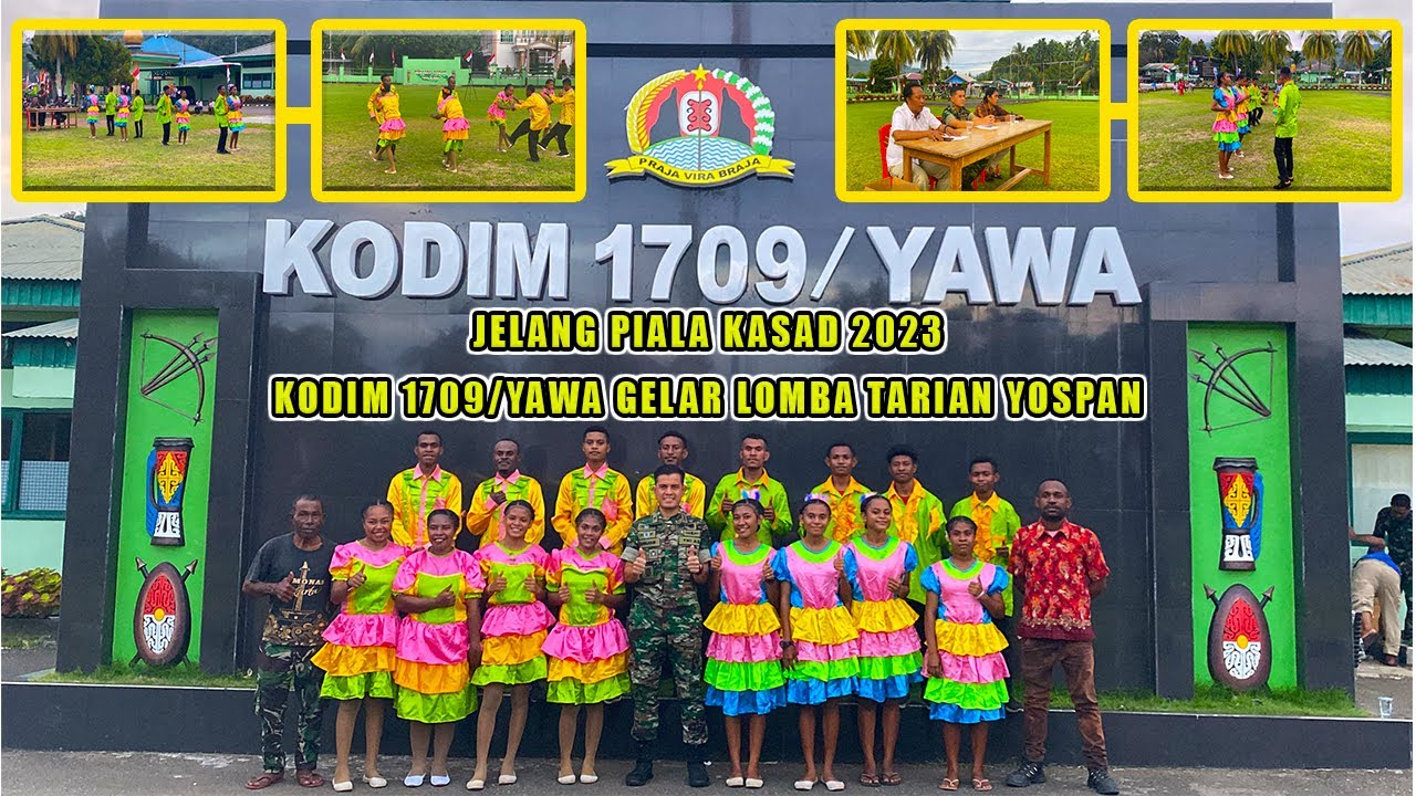 JELANG PIALA KASAD 2023, KODIM 1709/YAWA GELAR LOMBA TARIAN YOSPAN