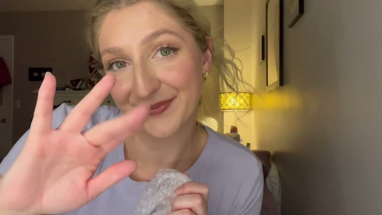 ASMR Crinkly, Sticky Bubble Wrap Sounds + Bubble Wrap Popping!