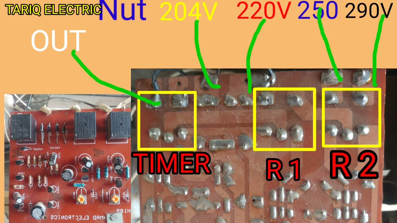 Amazing automatic stabilizer 3  relay circuit connection with transformer| withDiagram|TariqElectric