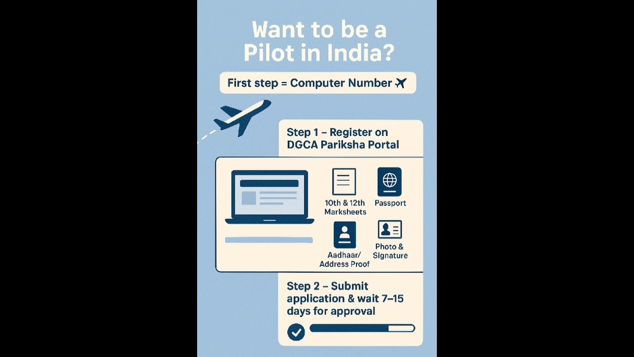 How to Get a Computer Number | First Step to Become a Pilot in India 🛫