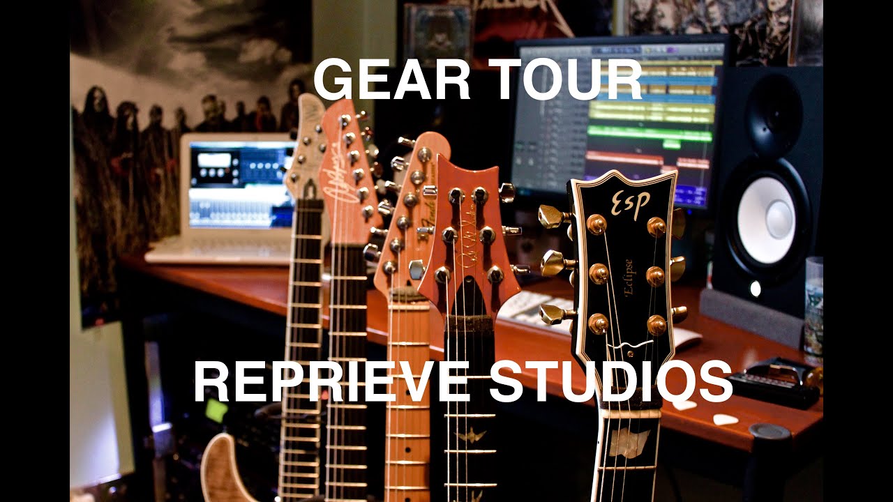 GEAR TOUR / ROOM TOUR 2016 (Mayones, PRS, ESP, Fender, ..) @ Reprieve Studios