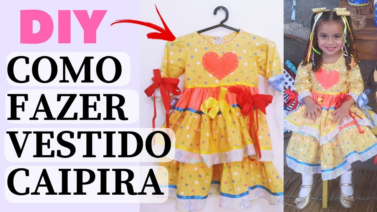 Vestido de Festa Junina Com Molde Grátis