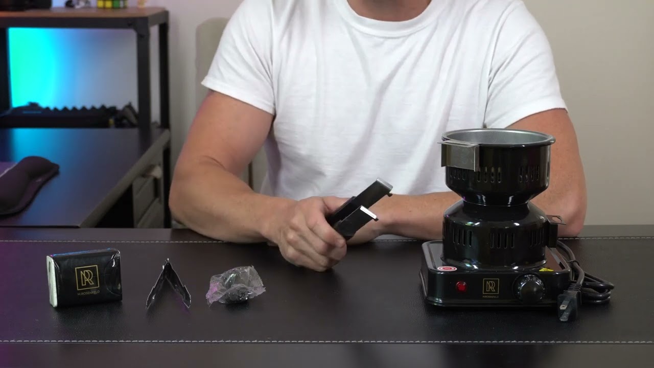 UNBOXING Premium Multipurpose Electric Charcoal Burner with burning TEST by M. ROSENFELD