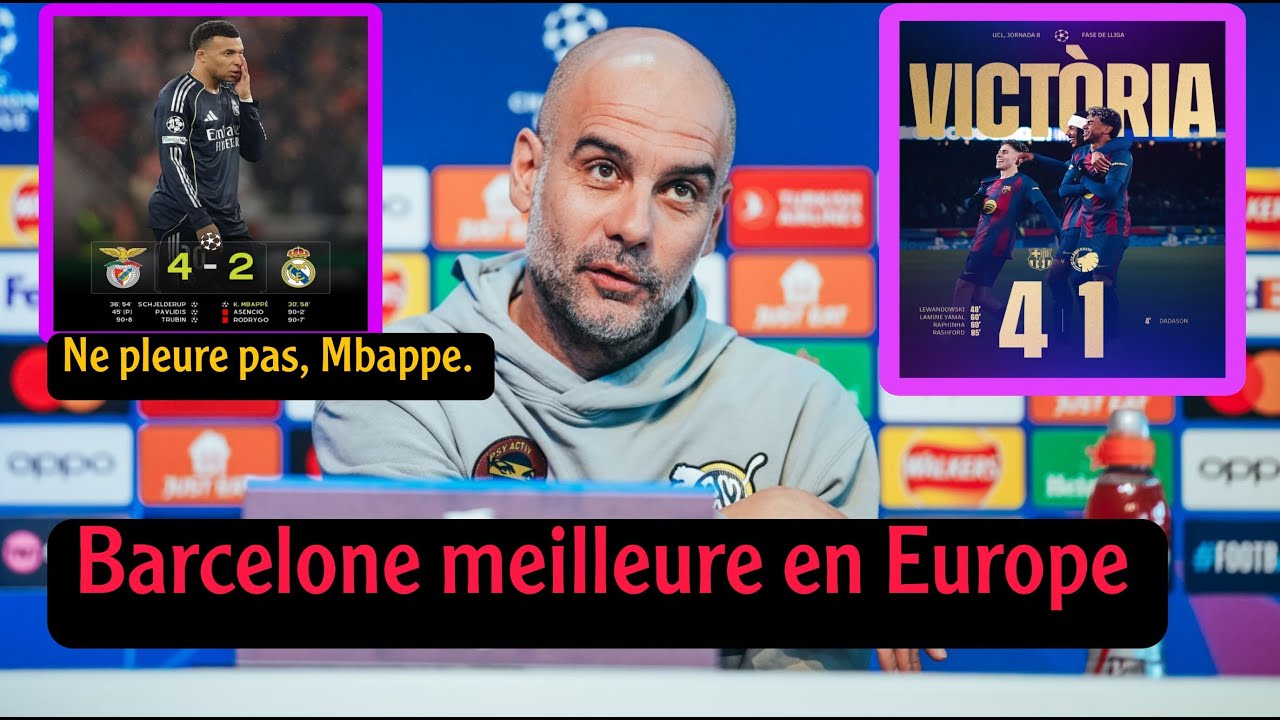 Que disait Guardiola après la victoire et la qualification de Barcelone et la défaite du Real Madrid