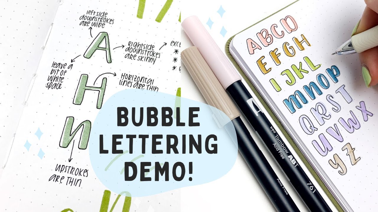 Quick Lesson #1: Easy Bubble Lettering Font | Perfect for Planners, Bullet Journals, and Notes!