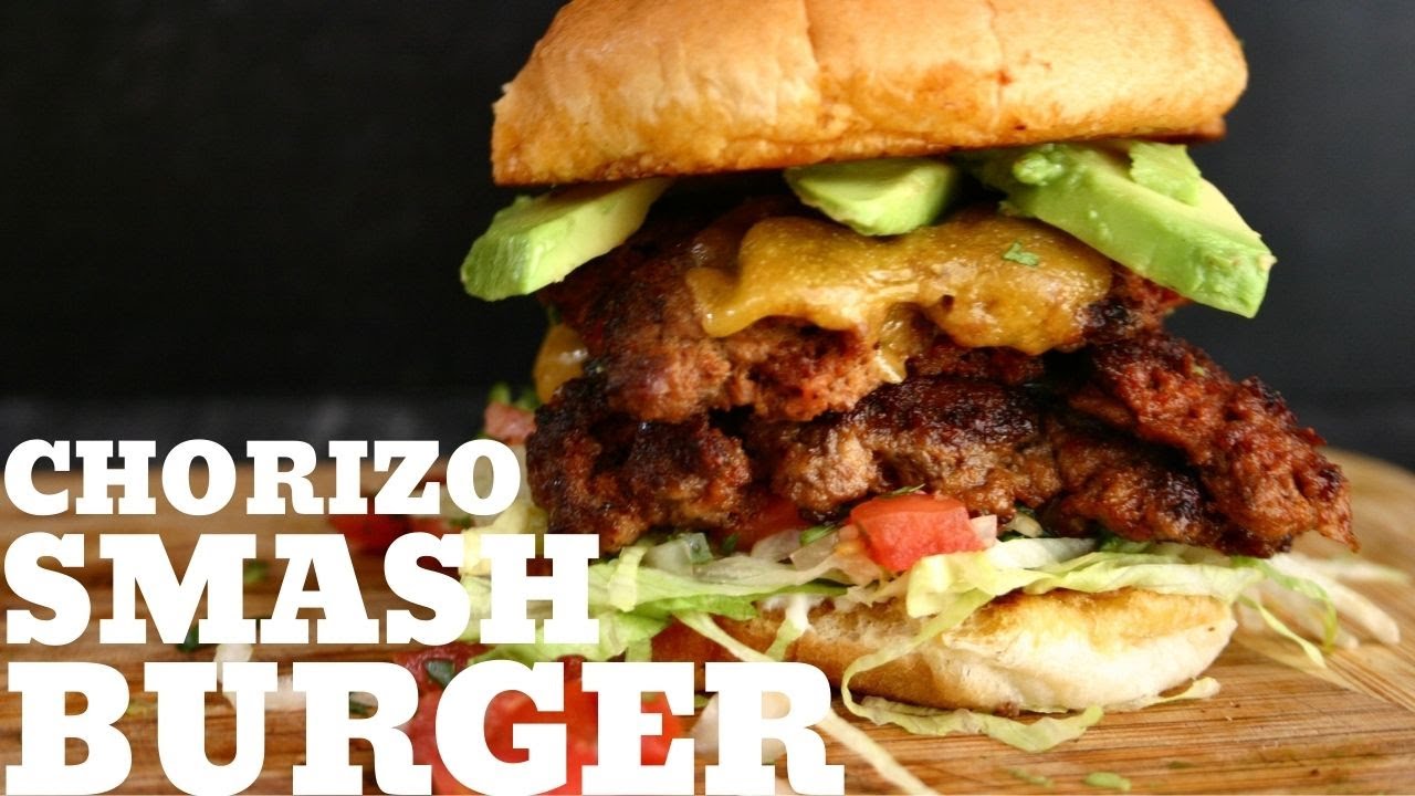 Taco Chorizo Burger  - (Taco Style smash burger on the griddle)