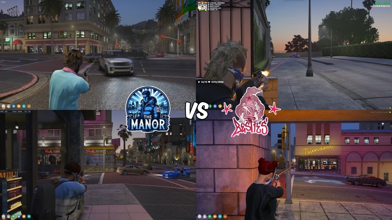 Manor vs Besties For Bank Truck At The Old Vault | Multi POV | NoPixel 4.0 GTA RP