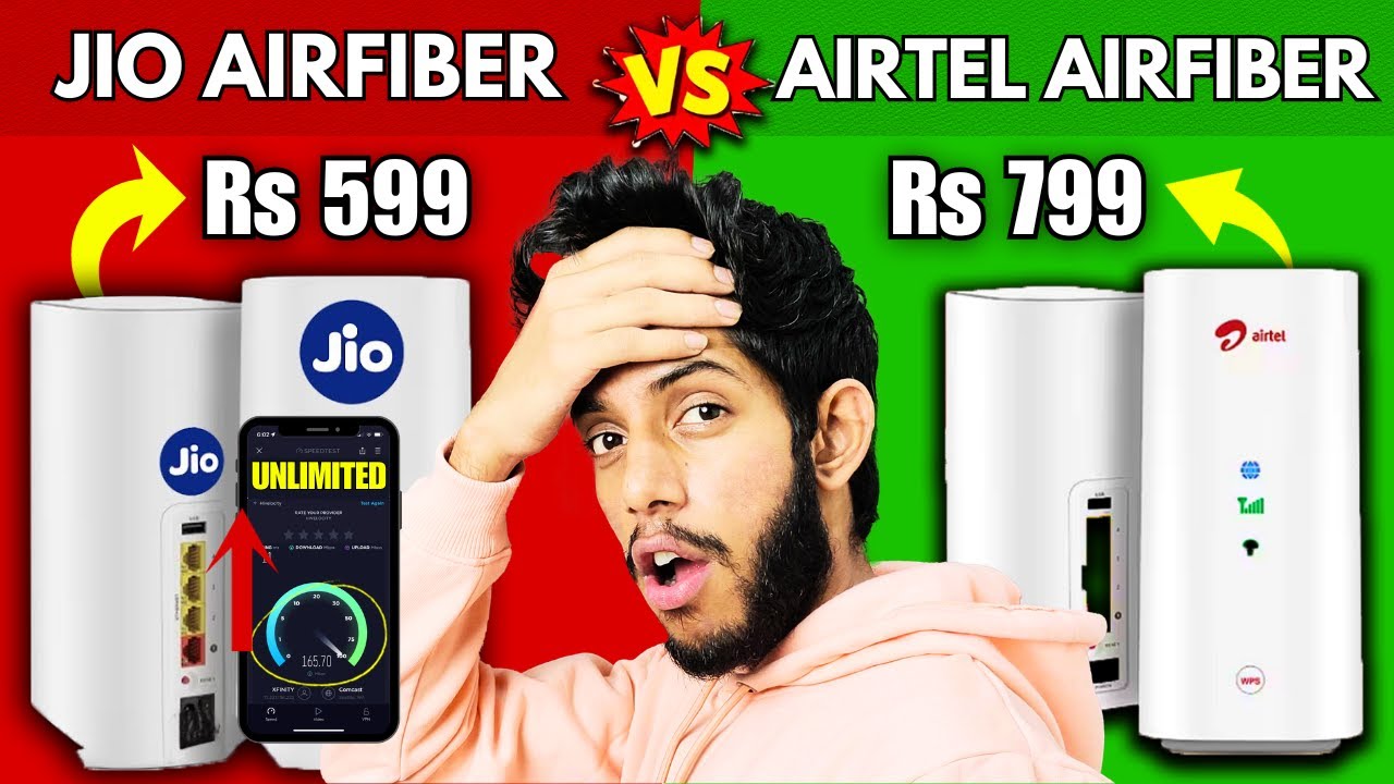 Jio Airfiber vs Airtel Airfiber ⚡ - Speed Test, Plans & Problems With Airfiber Long Term Review 🔥🔥🔥