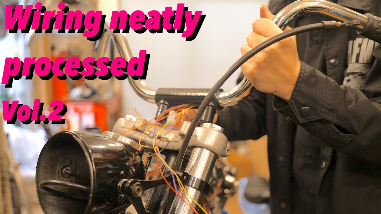 【スポーツスター】②みんな大好き！配線すっきり加工！ハンドルバー交換 配線中通し Wiring neatly processed! Handlebar replacement!