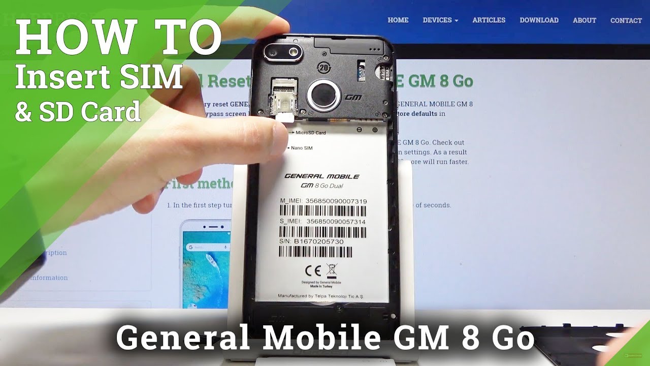 How to Install Nano SIM & Micro SD Card in GENERAL MOBILE GM 8 Go