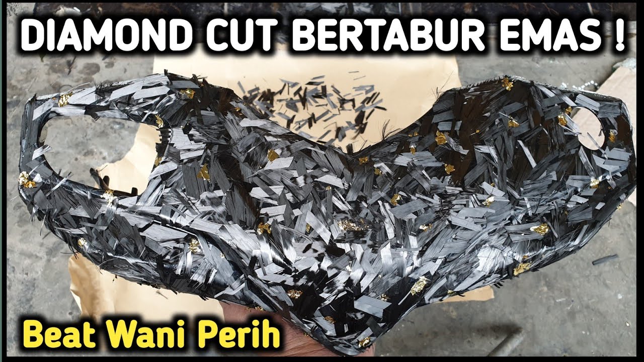 BEGINI JADINYA JIKA DI KERJAKAN SECARA ABSTRAK & TANPA VAKUM ! Skining carbon diamond cut  Gold leaf