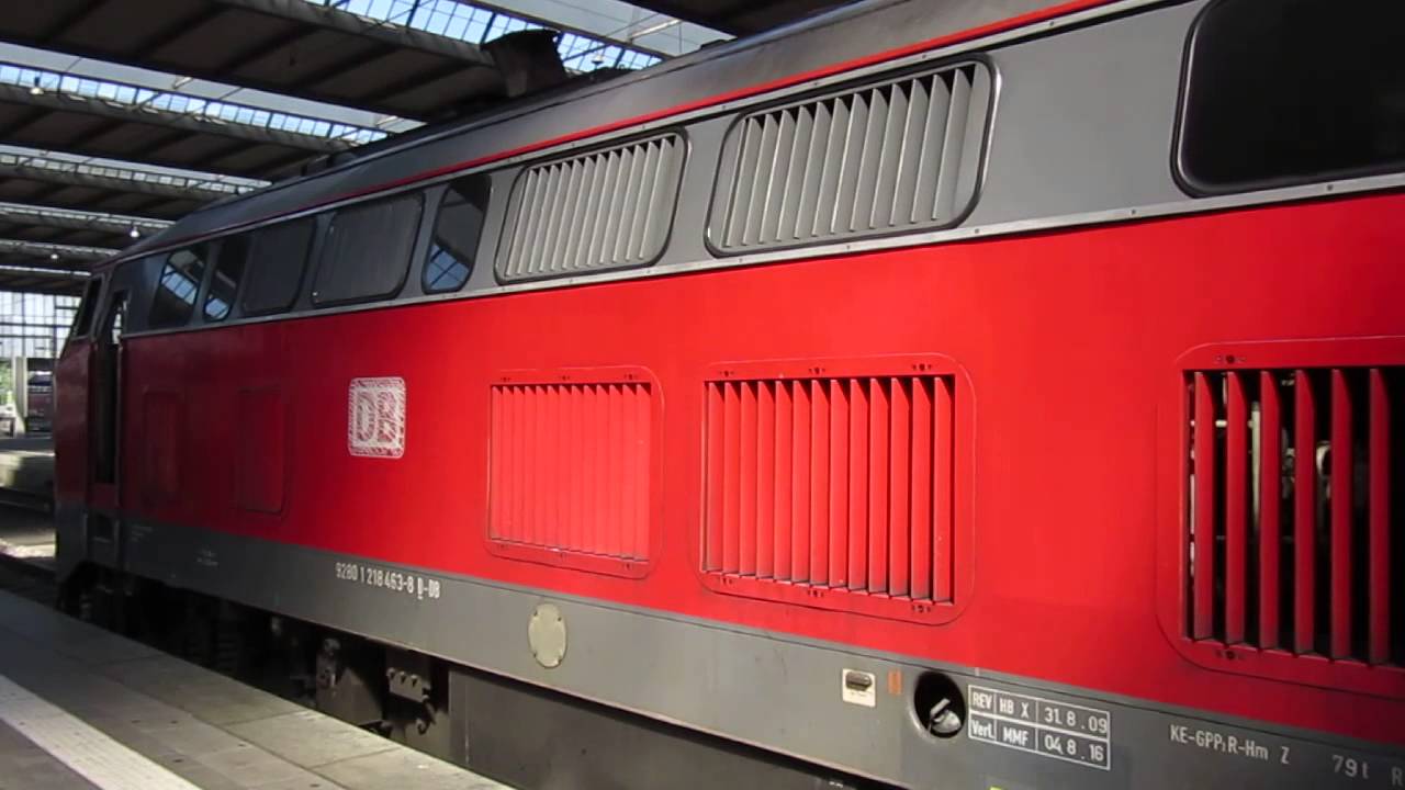 218 423 und 218 463 (beide MTU 16V 4000 R40): Motorstarts und rangieren