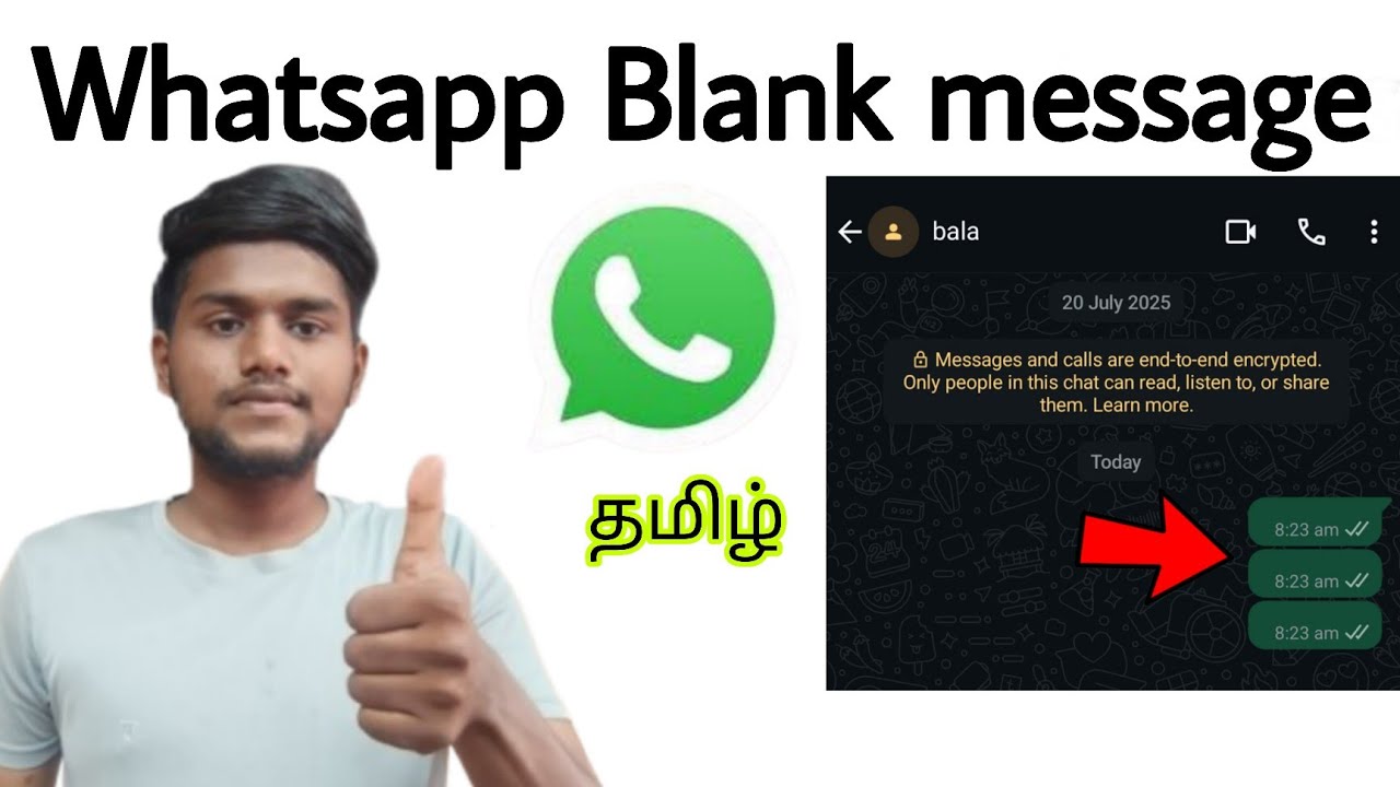 how to send blank message in whatsapp / how to send empty message in whatsApp / tamil / BT