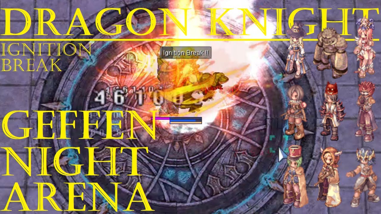 [iRO Chaos] No Death Solo Ignition Break Dragon Knight | Round 1-9 Geffen Night Arena