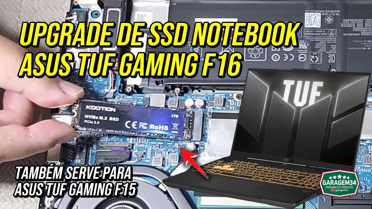 COMO INSTALAR SSD NO NOTEBOOK ASUS TUF GAMING F16 OU F15