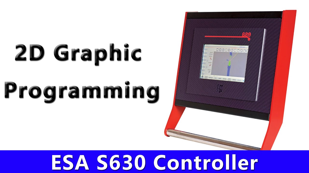 ESA S630 CNC press brake controller, 2D Graphic bending programming