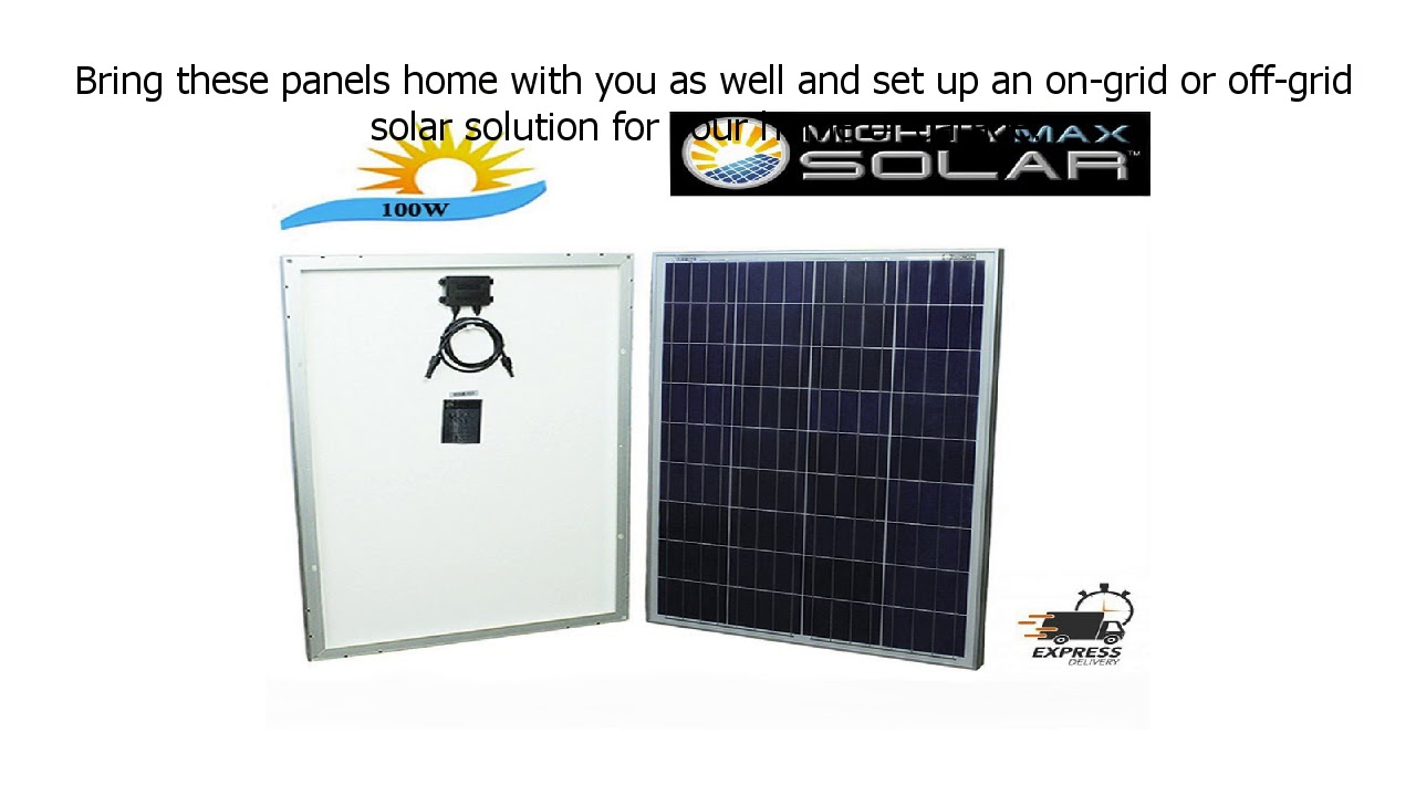 Special Discount on Mighty Max Battery 100 Watts 100W Solar Panel 12V   18V Poly Off Grid Batt