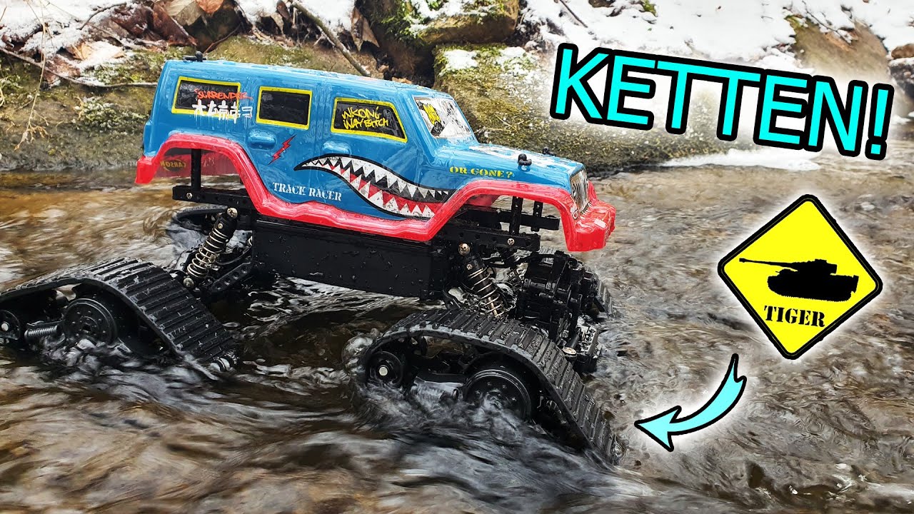 Dieses KETTEN FAHRZEUG kann SCHWIMMEN?! - Carson RC Track Racer im Test