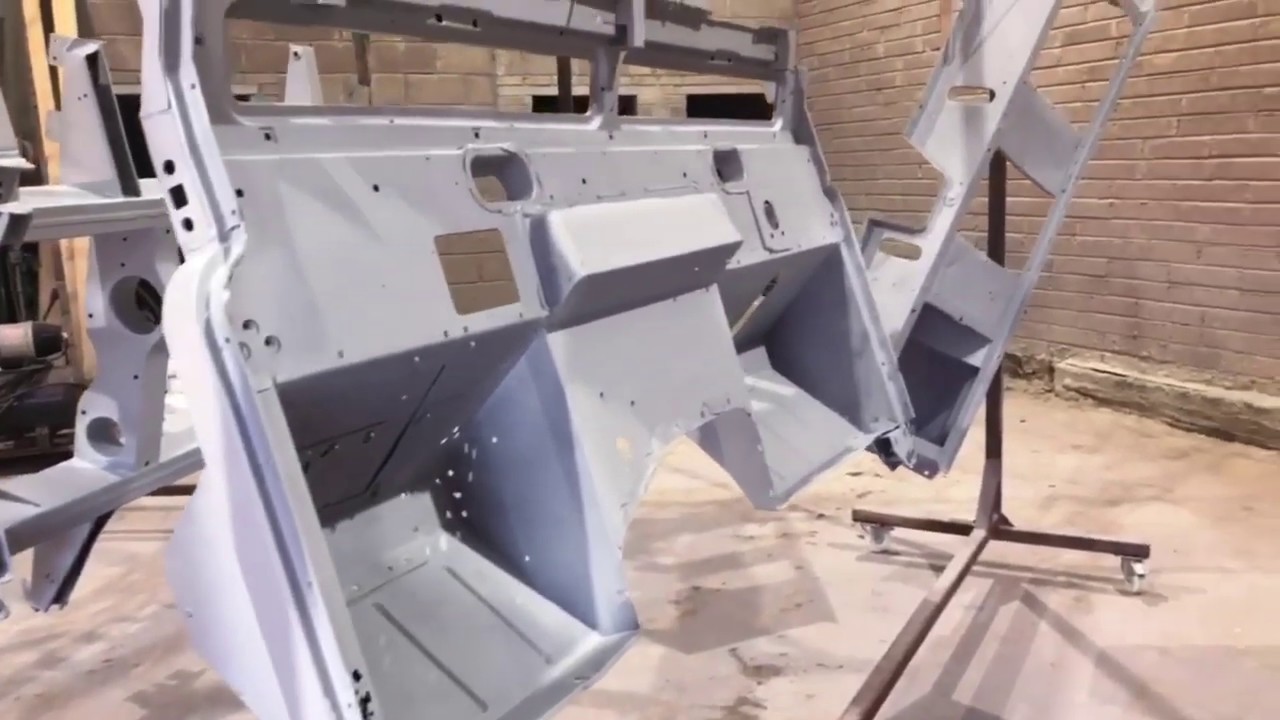 Landrover series 3 bulkhead & chassis Vapour Blasted
