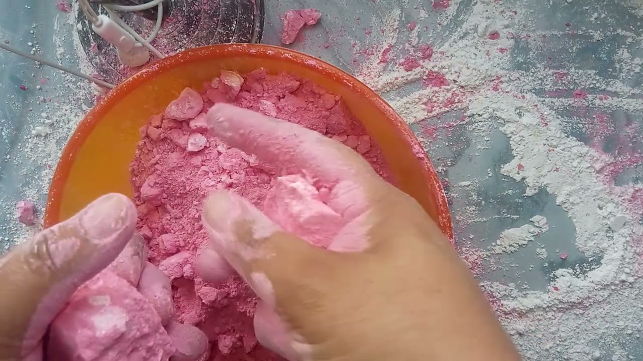 Pink chalk crush with cute flowers 🌺|oddly satisfying| subconscious and support