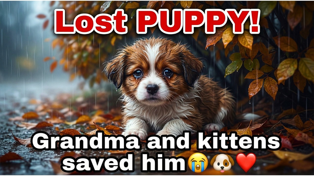 Lost Puppy Found… Grandma and Kittens Did the Impossible 🐾😭