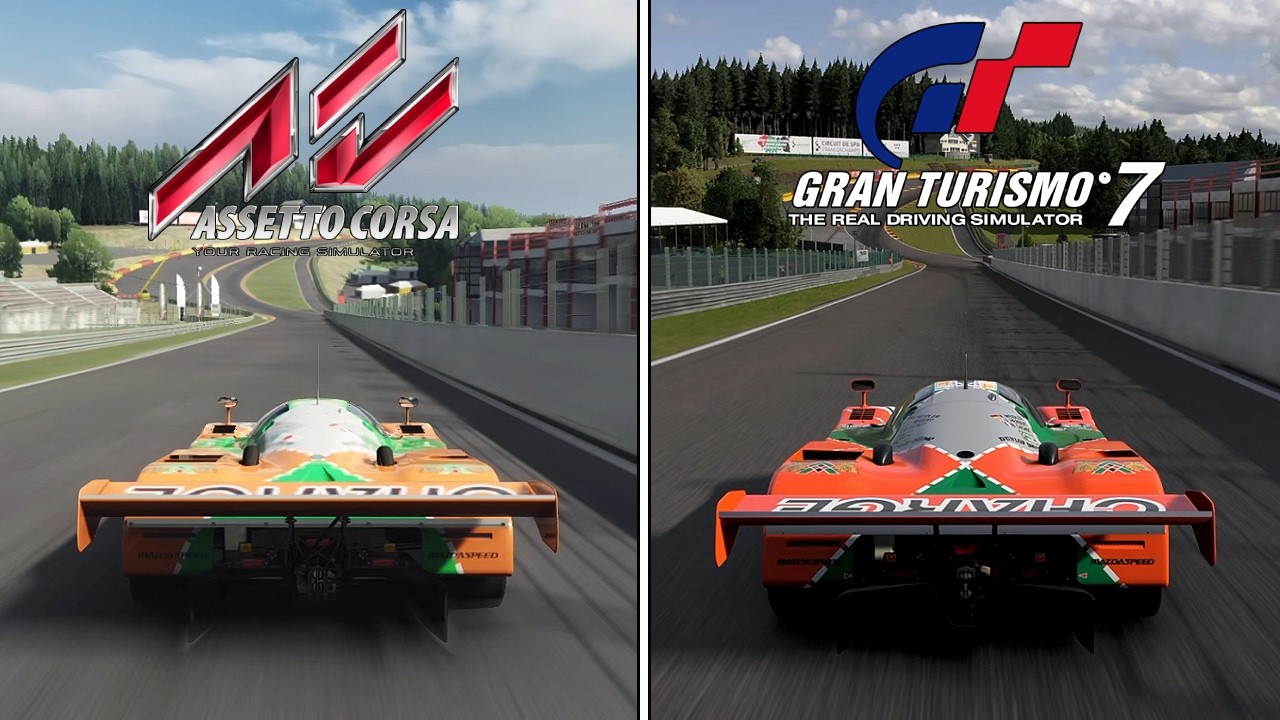 Assetto Corsa vs Gran Turismo 7 | Mazda 787B Race Car | PC & PS5 Sound Comparison