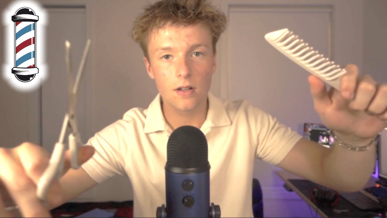 💈ASMR most REALISTIC barbershop haircut EVER💈