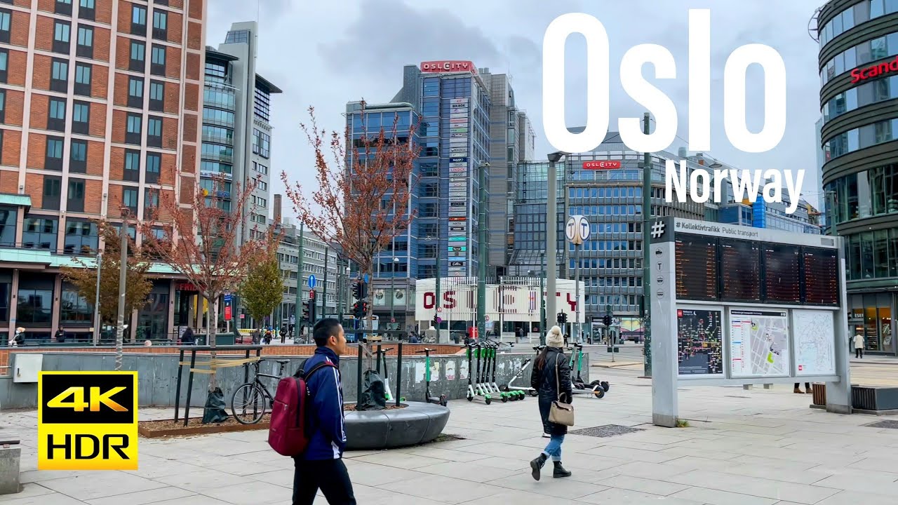 Oslo Norway, 4K 60FPS-HDR Walking Tour - 2021 - Tourister Tours