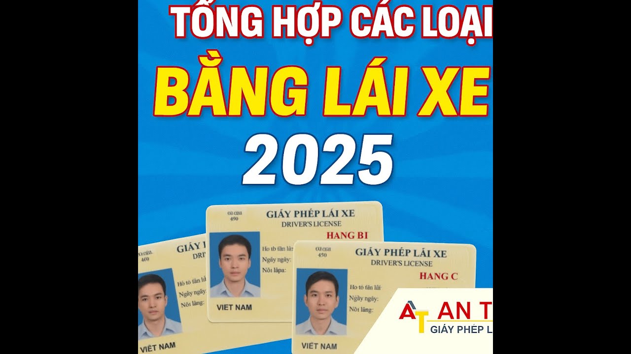 TỔNG HỢP CÁC LOẠI BẰNG LÁI XE 2025 MỚI NHẤT | TRUNG TÂM GIẤY PHÉP LÁI XE AN TÍN
