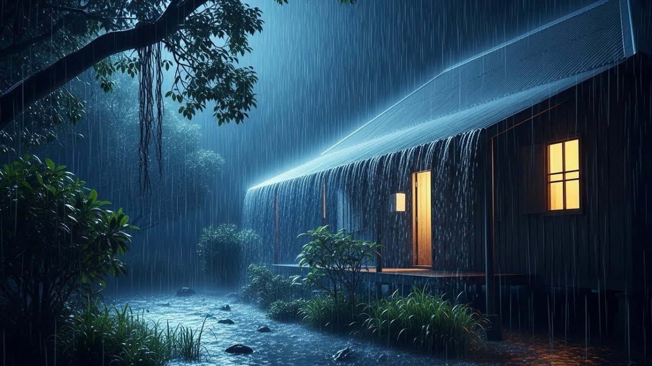 Heavy Rain & Thunder Sounds for Fast Sleep, Rest & Night Relaxation #20