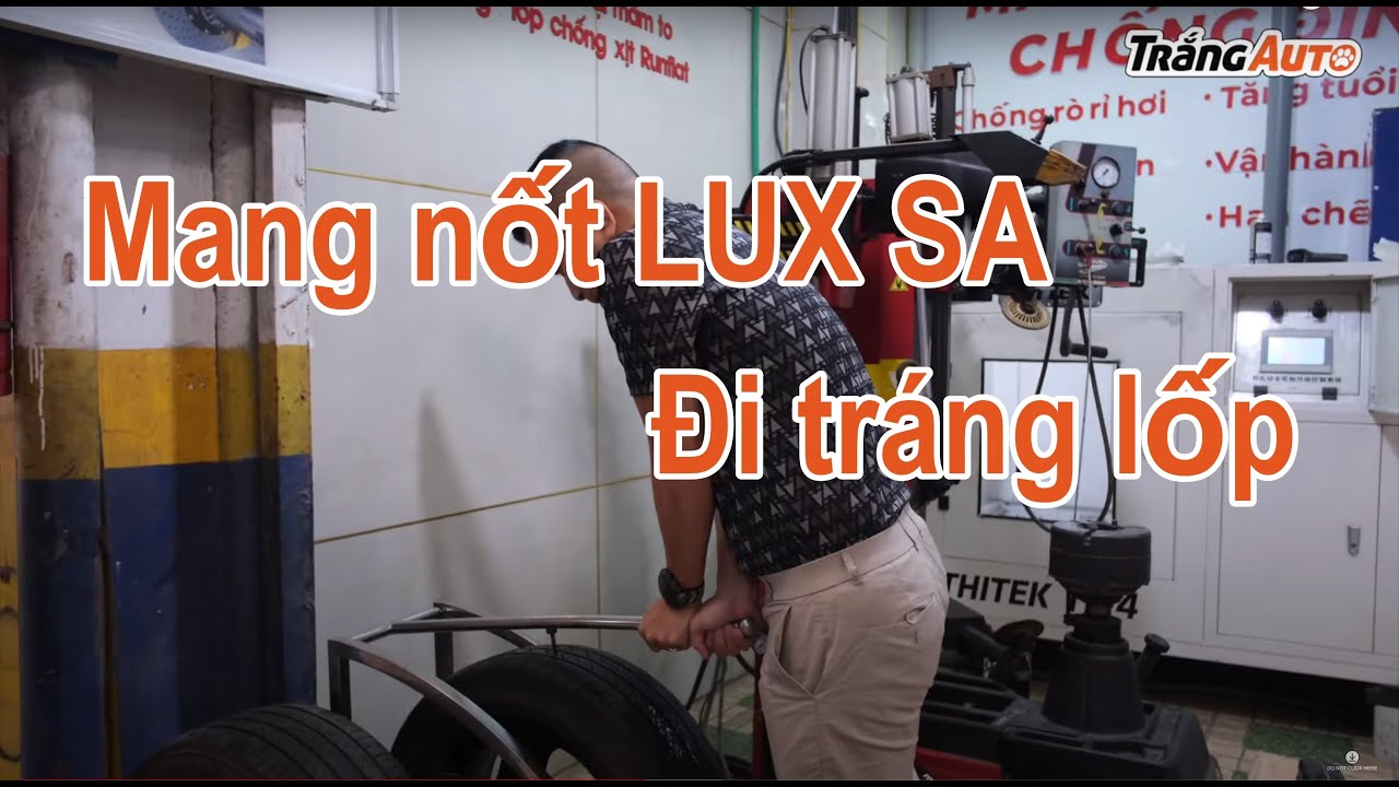 Mang nốt VinFast Lux SA đi tráng lốp chống đinh bằng công nghệ mới