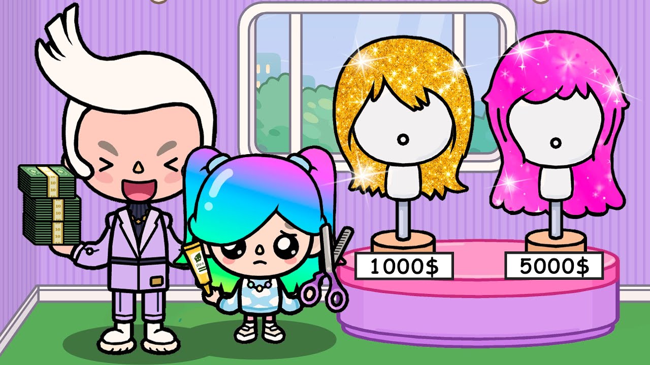 Poor Girl Genius Hairdresser | Compilation | Rainbow hair | Toca Boca | Toca Life Story