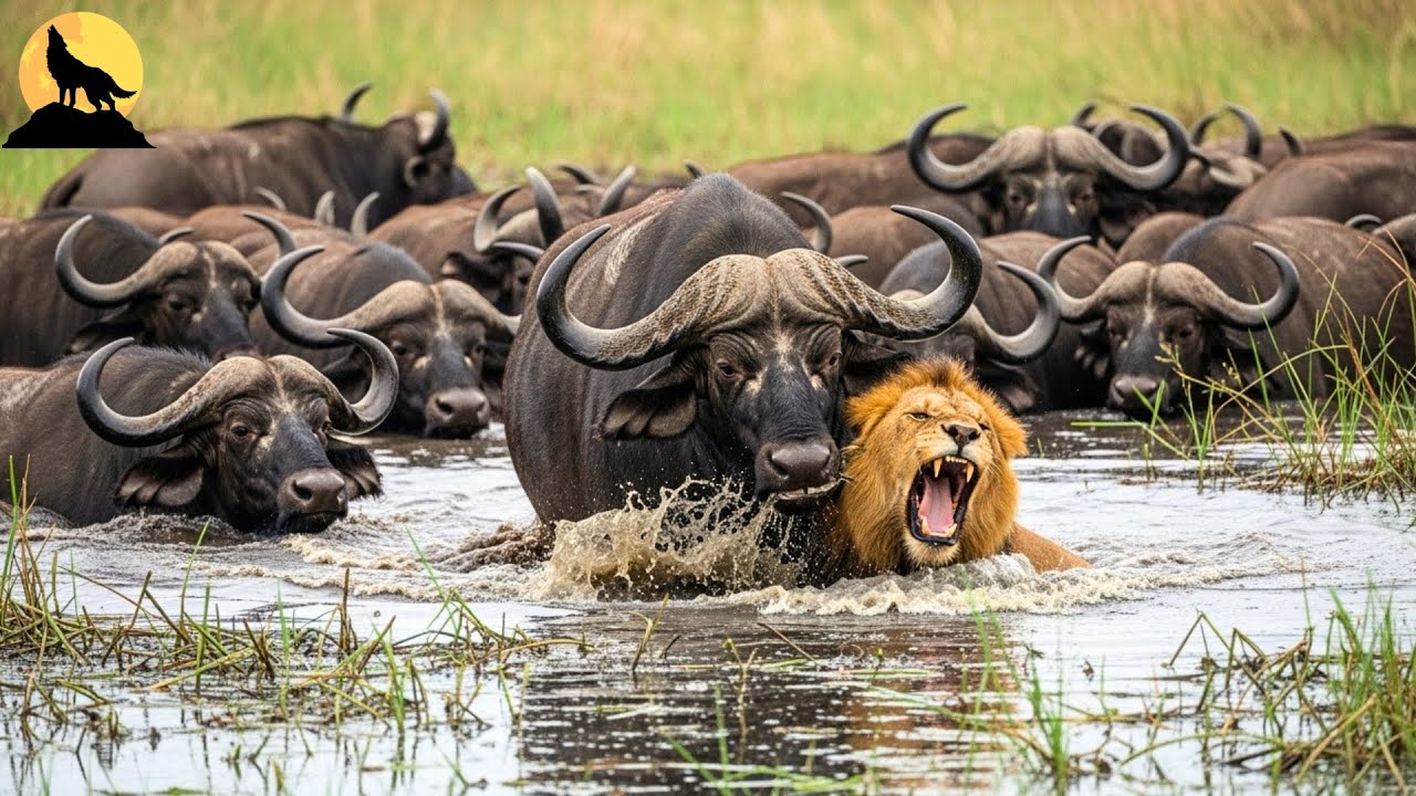 LEÓN vs BÚFALO – La Batalla Más Letal del Reino Salvaje #animalessalvajes | animales salvajes