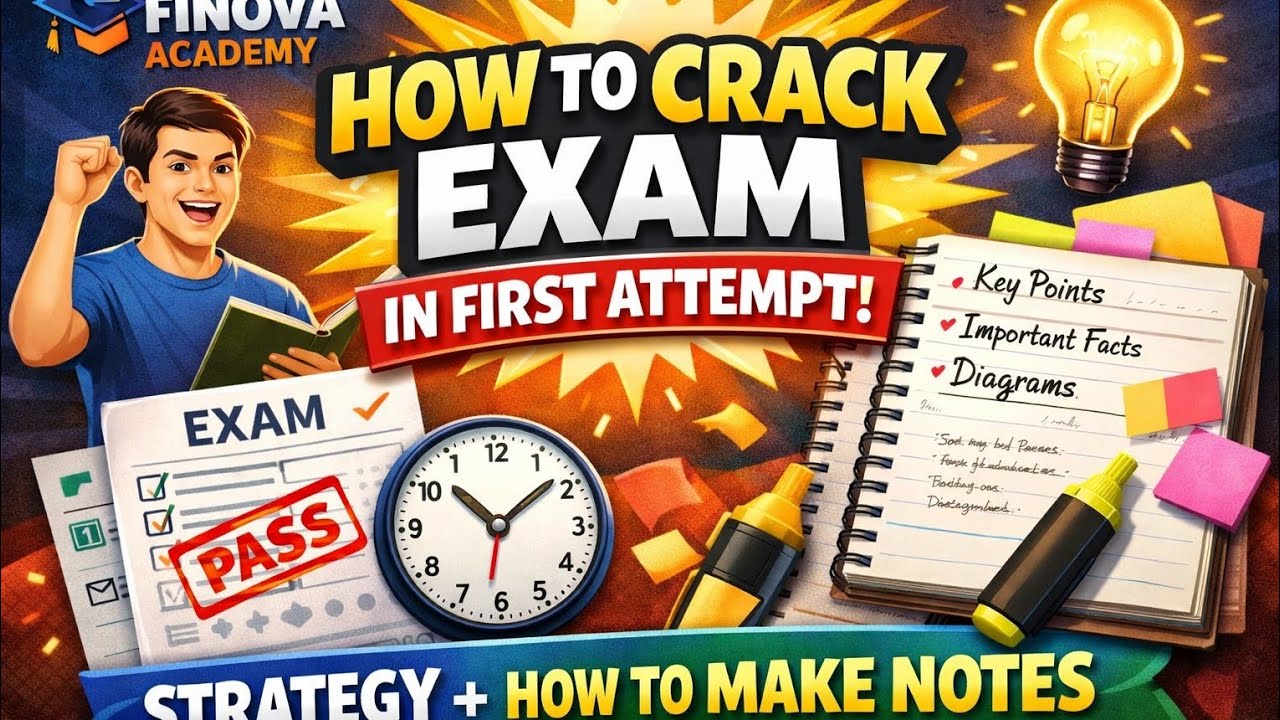 Crack Any Exam in First Attempt 🚀 | Complete Strategy by Finova Academy| Strategy + Notes📚