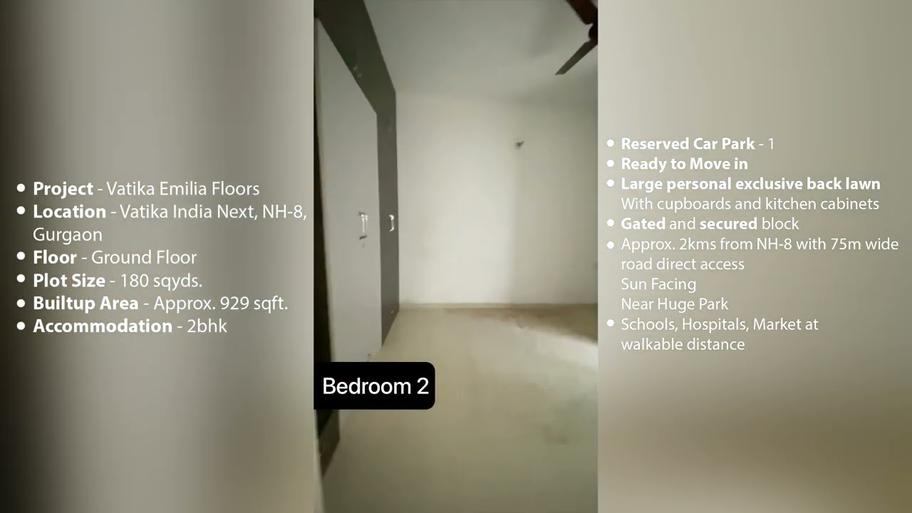 Vatika Emelia Floor 2BHK Ground Floor #gurgaon #floor #newgurgaon #2bhk #myhome #houseforsale