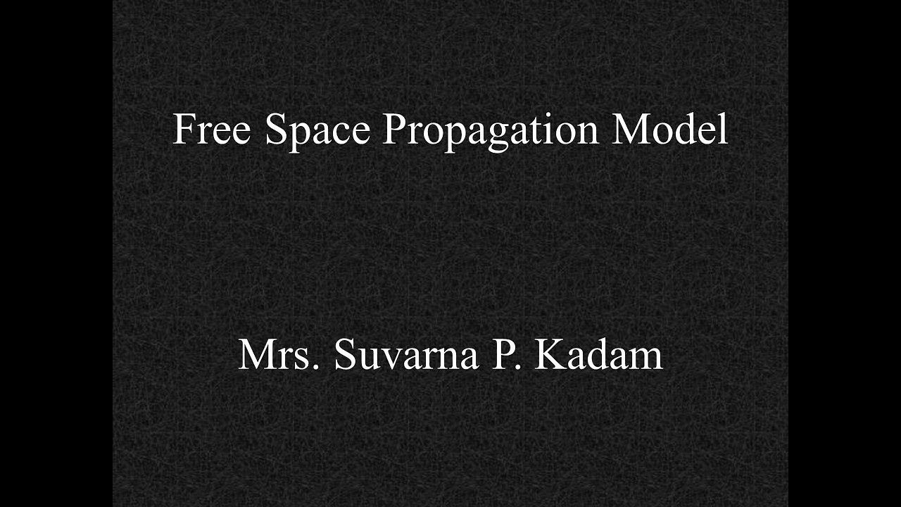 Free space propagation model