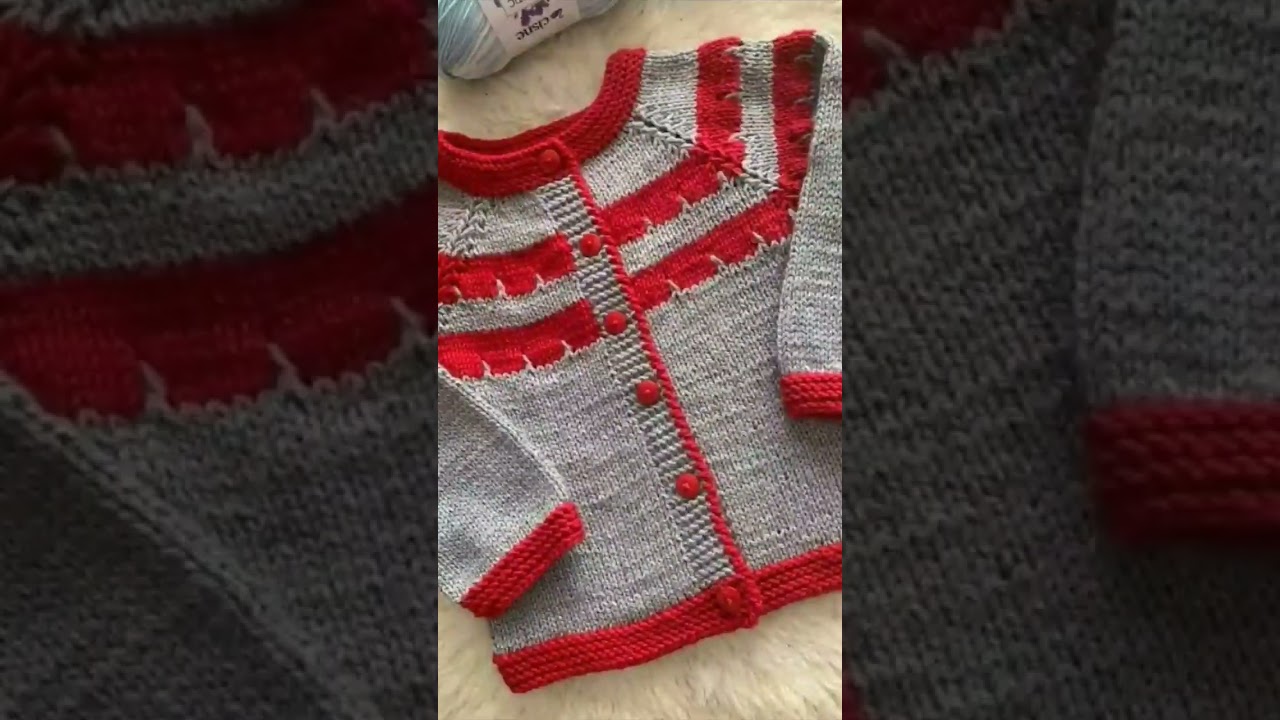 Beautiful multi color baby sweater design