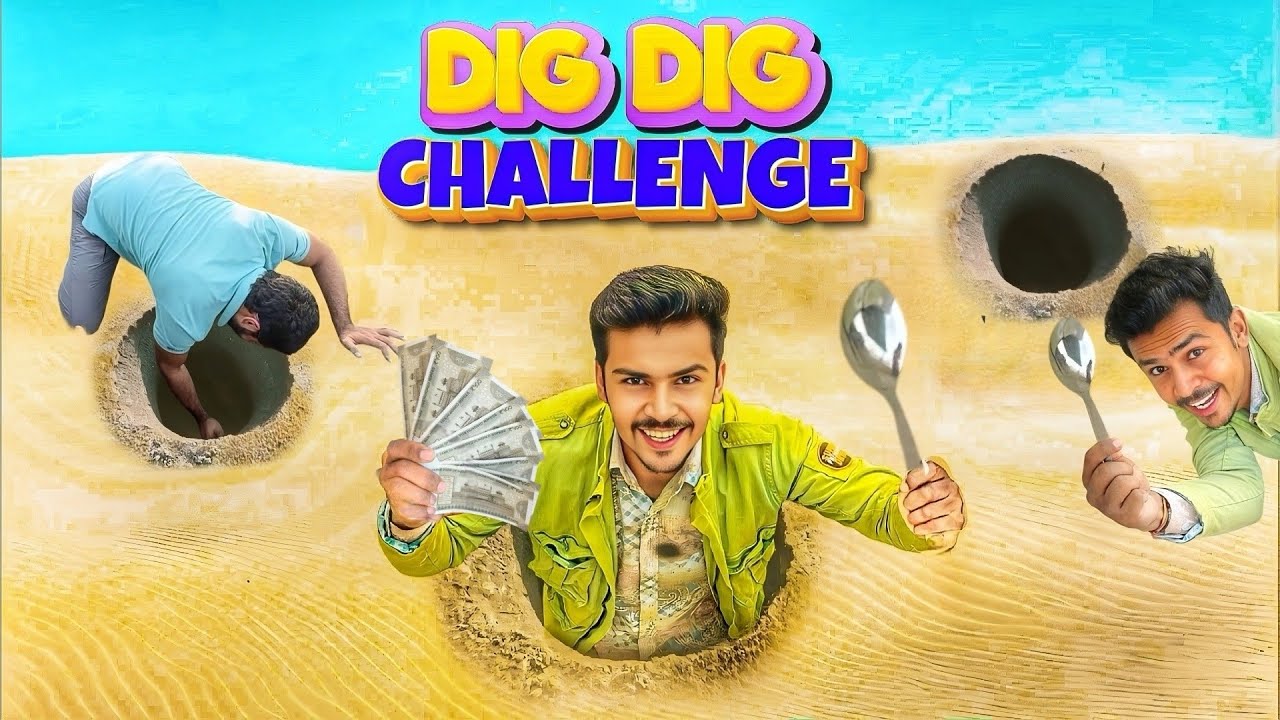 चम्मच से गड्ढा खोदना भारी पड़ गया😱 Digging The Land Using a Spoon Challenge |