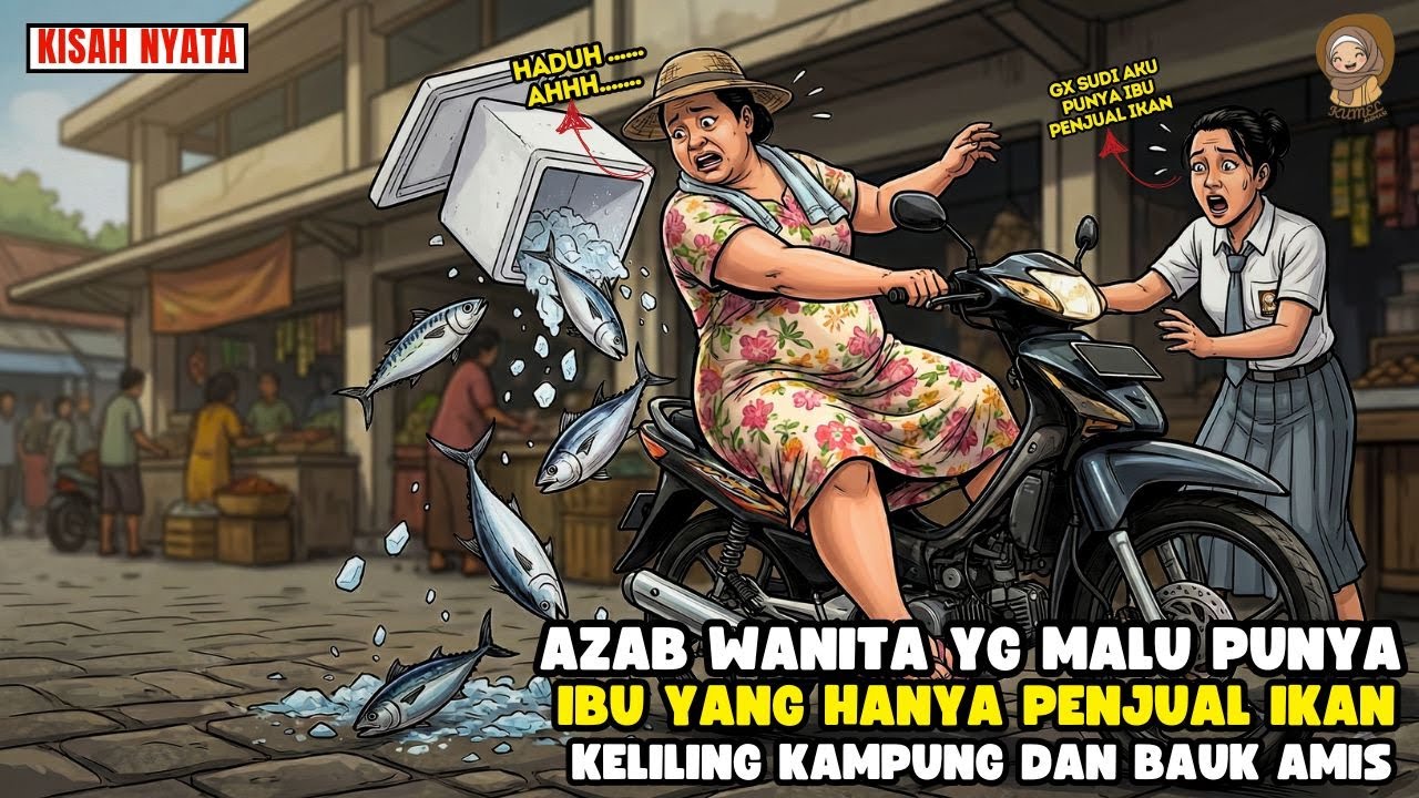 MALU PUNYA IBU YG HANYA PENJUAL IKAN KELILING II SINETRON AZAB