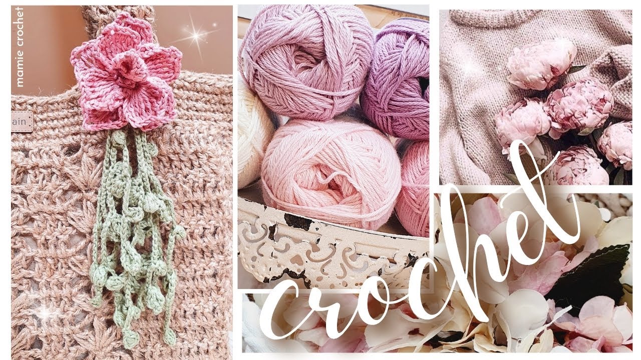 🌸SUBLIME FLEUR 3D + FEUILLAGE AU CROCHET, BIJOU DE SAC, DECORATION ETC.🌸TUTO DEBUTANTE @MamieCrochet