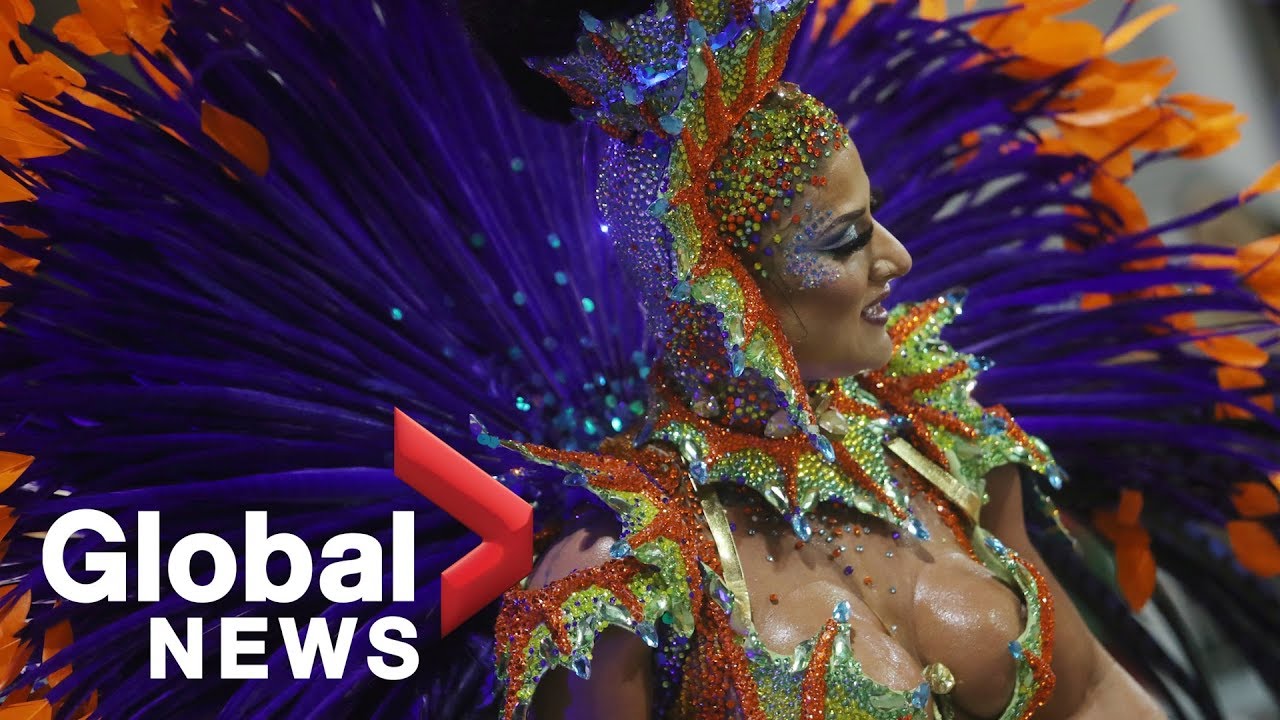Rio de Janeiro's elite samba schools parade through the Sambadrome