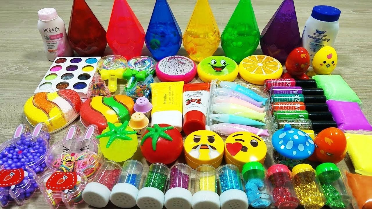 Mixing Random things into Store Bought Slime  - Most Satisfying Slime Videos ! Alex Slime !!