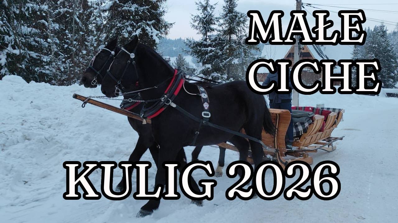 🏔️ ZIMA JAK Z BAJKI! ❄️ Kulig saniami  Małe Ciche niedaleko Zakopanego