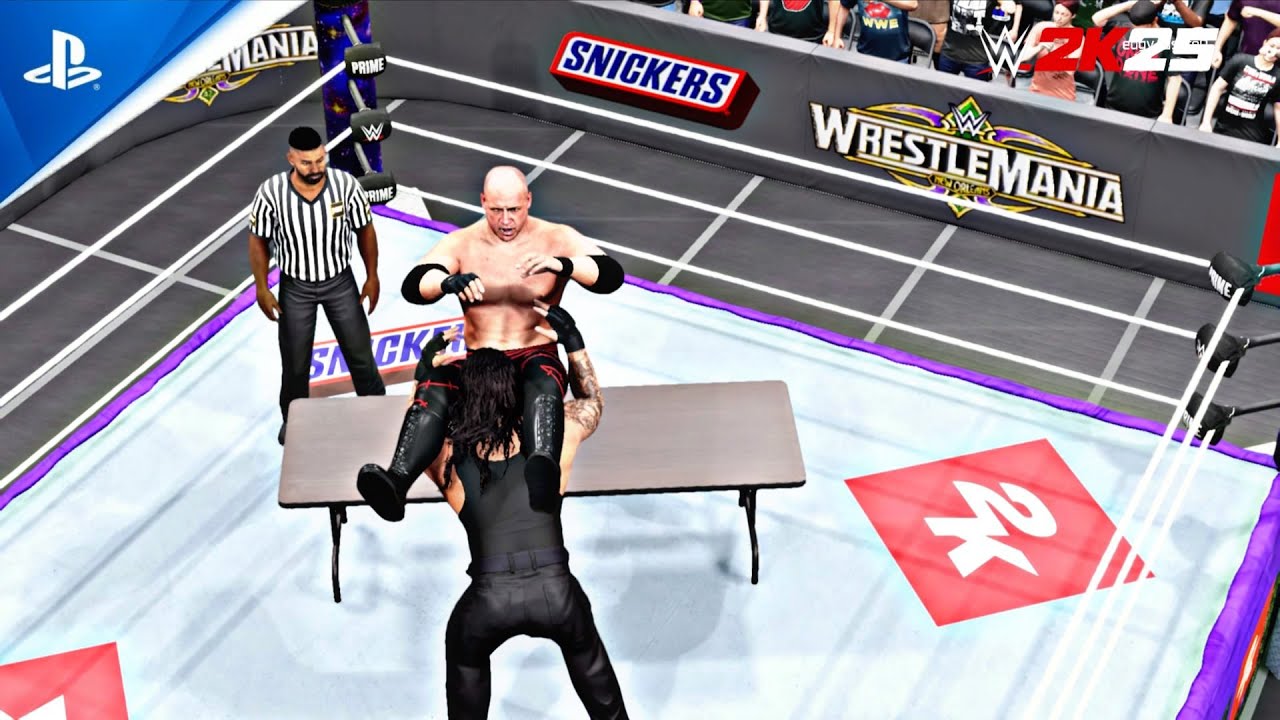 WWE 2K25 - Kane vs The Undertaker - No Hold Barred Match At WrestleMania 42 | PS4 4K60