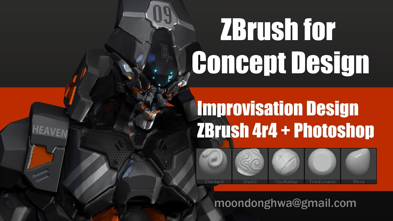 ZBrush for Concept Design2 - Hard Surface Mech PART1 Full Ver