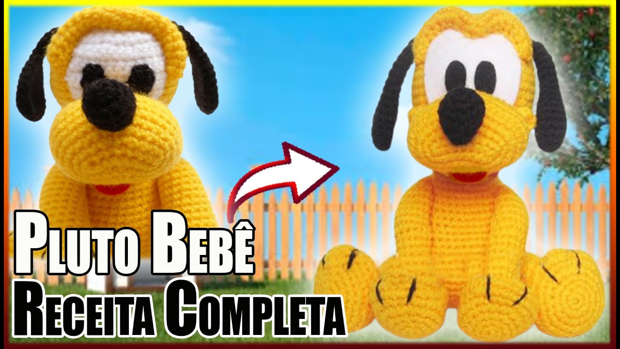 Aprenda o Passo a Passo do Amigurumi PLUTO utilizando Pontos Tradicionais de Crochê!