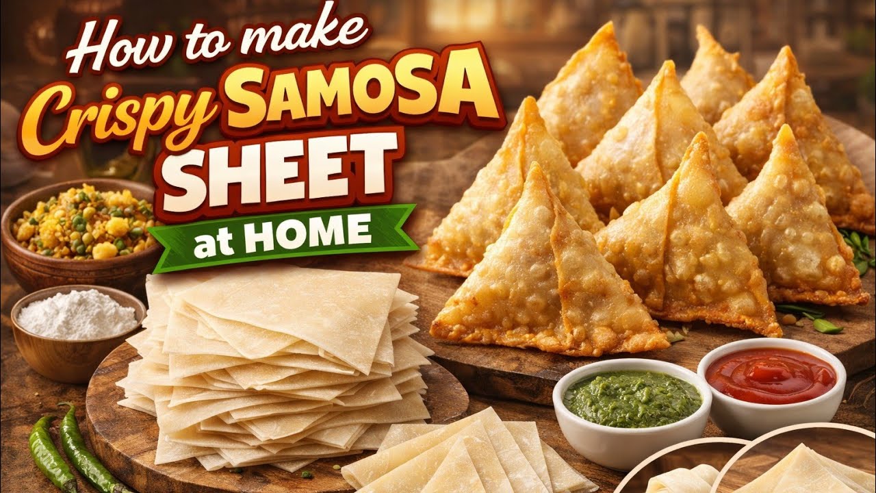 Homemade Samosa Sheets | Crispy Samosa Patti at Home #ramadan #viralvideo #recipe #fyp #samosasheet