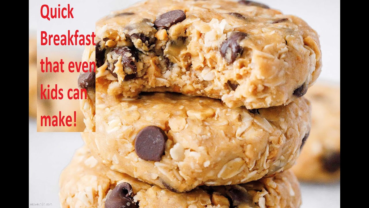 No Bake Peanut Butter Cookies Quick Breakfast or School Lunch