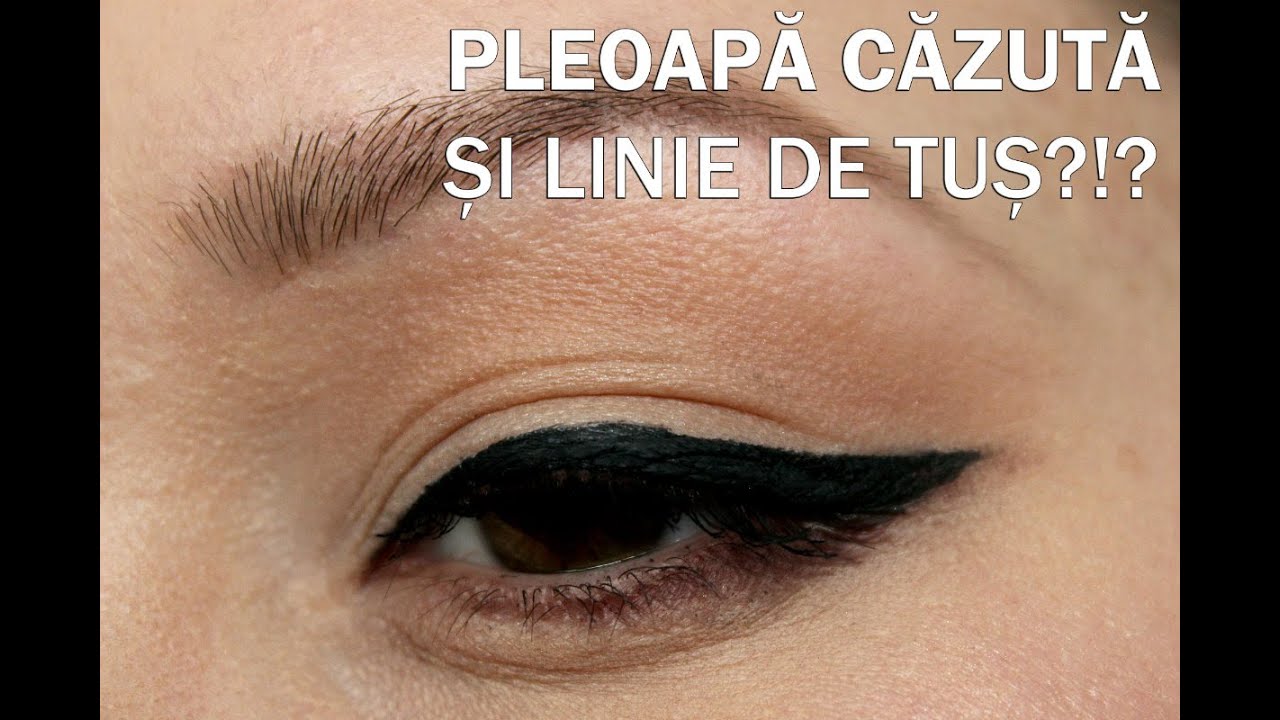 Cum fac o codiță de tuș pe ochi cu pleoape căzute?