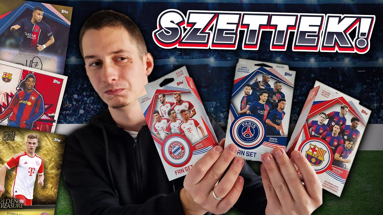 Topps PSG - Barca - Bayern Szett Doboz 2023/24 | Tripla Bontás
